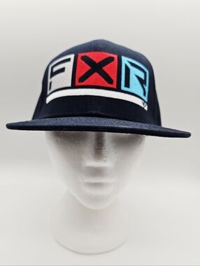 FXR | large embroidered logo flat brim snapback cap hat